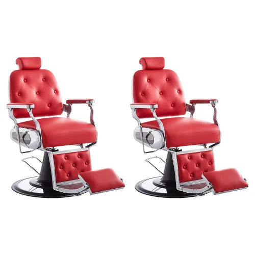 Dir Silla de peluquería, sillas de peluquería resistentes color rojo Titan