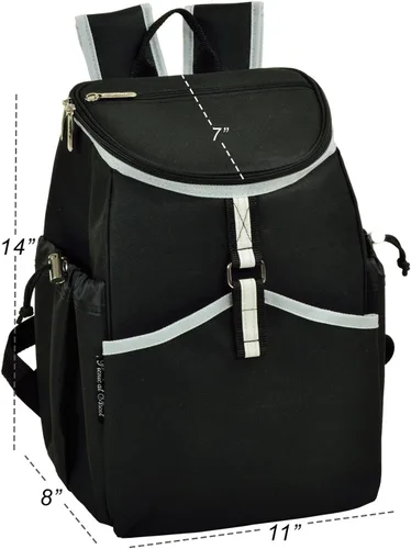 Vista 3 de Nebraska Cornhuskers - Mochila enfriadora - Capacidad para 22 latas, ligera aislada y a prueba de fugas, senderismo, playa, parque o excursiones