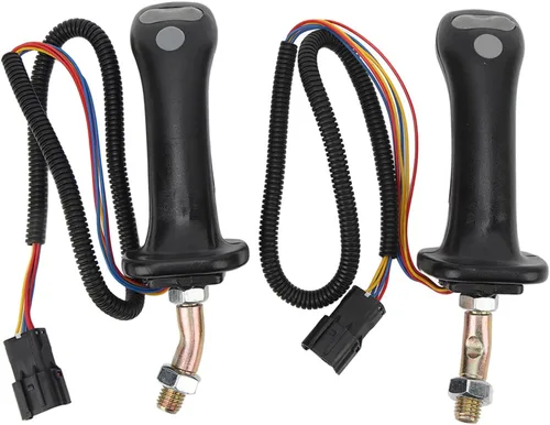 Bnineteenteam Excavator Joystick Handles,2Pcs 3 Button Excavator Joystick Handles 6 Pin Aluminum Alloy for DH DX150 215 225 300 3709C