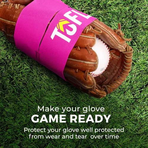 Vista 7 de TOFL Banda de guante de béisbol para moldear guantes Correa elástica con cierre ajustable para formar y almacenar bolsillos Accesorio de cuidado