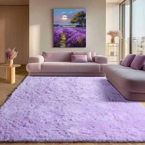 Vista 128 de ONASAR - Alfombra redonda rosa claro de 2 pies, esponjosa, lavable, tapete de gato o perro, suave, afelpada, peluda, tapete circular para dormitorio