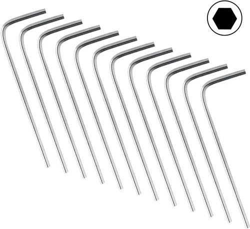 Vista 2 de Bivethoi 20 llaves Allen de 0.059 pulgadas en forma de L, llave hexagonal métrica pequeña Allen llave hexagonal, juego de llaves hexagonales