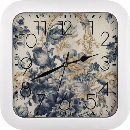 Vista 16 de 10" Square Modern Wall Clock,Animal Panther Print Kitchen Clocks Wall Battery Operated,Silent Non Ticking Unique Funny Cute Wall Clock for Living