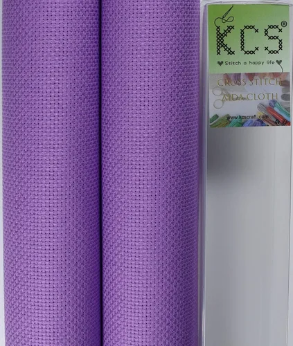 Vista 69 de KCS 2 piezas de tela de costura de algodón Aida de punto de cruz de 15 x 18 pulgadas (blanco antiguo, 14 unidades)