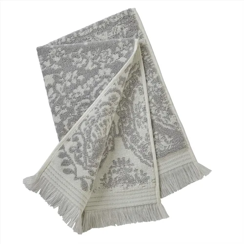 Vista 4 de SKL Home by Saturday Knight Ltd. Carrick Medallion - Toalla de mano 100% algodón turco (paquete de 2), color gris