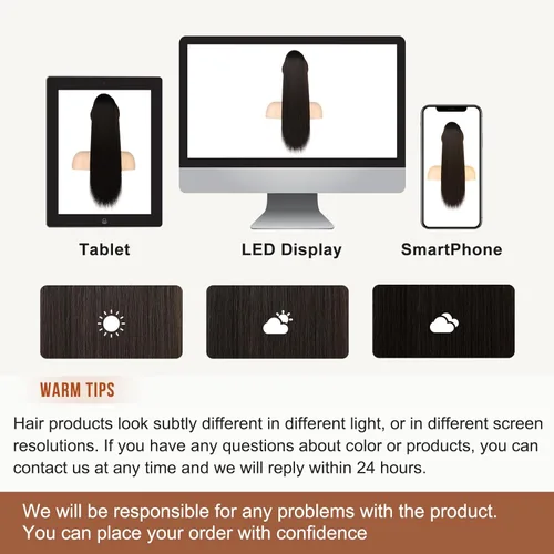 Vista 7 de Flufymooz Extensión de cola de caballo, cola de caballo recta de 22 pulgadas de largo, cola de caballo sintética, cola de caballo falsa, extensiones