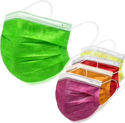 Vista 20 de Máscara de seguridad desechable de 3 capas de protección facial para adultos, 50 unidades (transición 2)