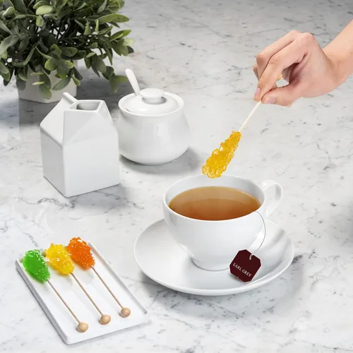 Vista 3 de Candy Envy - 18 ct Citrus Cafe Sugar Sticks Rock Candy - Envuelto indiv. - Limón, Lima, Naranja