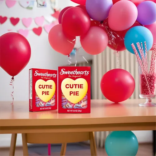 Vista 7 de Sweethearts Conversation Hearts - Cajas de dulces a granel – Corazones de caramelo a granel para el día de San Valentín para aula y fiestas, sin