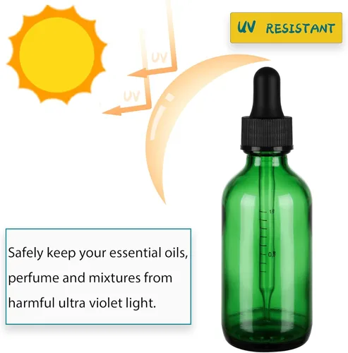 Vista 120 de NOOEEISS 4 piezas, botella con cuentagotas de 1 oz, botella de vidrio ámbar con cuentagotas, botellas de tintura con cuentagotas, acabado elegante