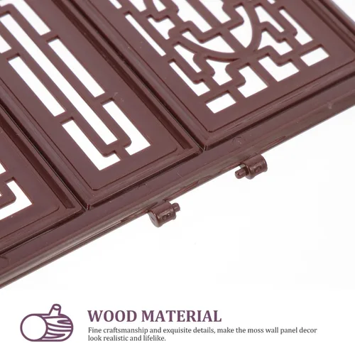 Vista 4 de ibasenice Pantalla de decoración de casa de muñecas en miniatura, juguete de panel plegable para niños, accesorio de muebles clásicos para casas