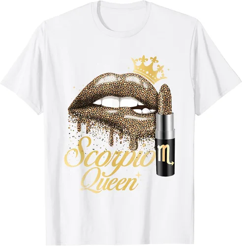 Vista 35 de Scorpio Queen - Zodiac Sign Horoscope Birthday T-Shirt Negro