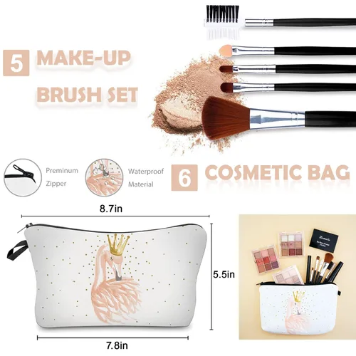 Vista 6 de Kit de Maquillaje Todo en Uno para Mujeres, Kit Completo de Cosméticos Básicos para Principiantes y Profesionales, Set de Maquillaje de Ojos para 27