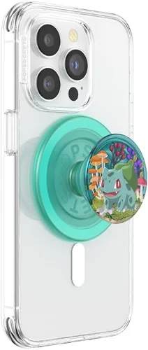 Vista 17 de PopSockets Agarre adhesivo para teléfono, soporte, soporte para teléfono, Pokemon - Esmalte Bulbasaur