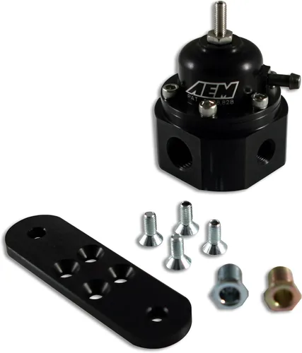 Regulador de presión de combustible ajustable de gran volumen - Negro AEM 25-302BK