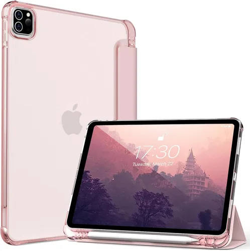 Vista 10 de Kenke - Funda para iPad Pro de 11 pulgadas 4ª/3ª/2ª/1ª generación 2022/2021/2020/2018 con soporte para carga de segundo lápiz con soporte