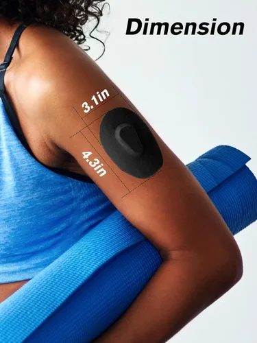 Vista 4 de Paquete de 20 parches adhesivos Dexcom G6 impermeables, cinta CGM de papel precortada para G6, sobreparche Dexcom G6 de larga estancia sin pegamento