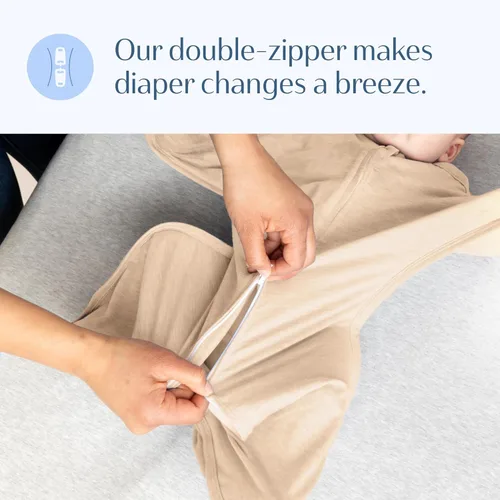Vista 5 de SleepingBaby Zipadee-Zip Arrullo de Transición – Manta Acogedora para Envolver Bebé con Comodidad de Cremallera – Manta Vestible Espaciosa