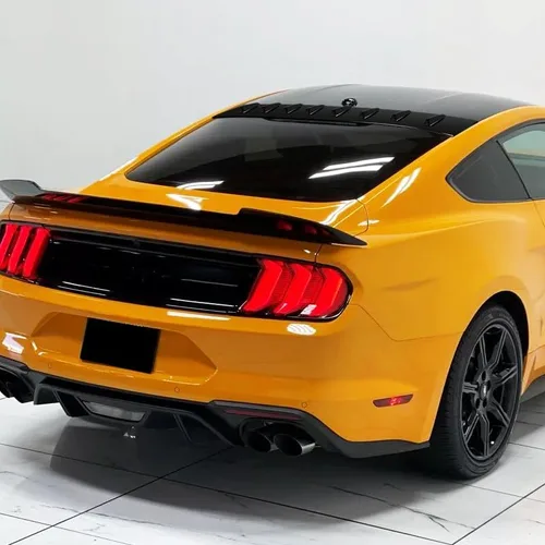 Vista 4 de Alerón de techo trasero Vortex Shark de diseño aerodinámico compatible con Ford Mustang Coupe 2015-2023 2016 2017 2018 2019 2020 2021 2022 2023