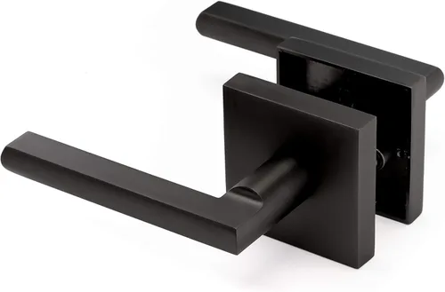 Vista 19 de Linkaa Palanca de privacidad de latón dorado para manija de puerta, cerradura de puerta sin llave con pestillo ajustable y tornillos, fácil