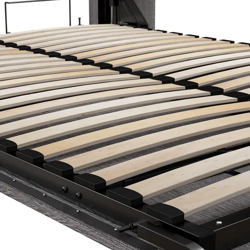 Vista 9 de BESTAR Pur - Cama Murphy completa y 2 estanterías con cajones, cama de pared que ahorra espacio de 109 pulgadas