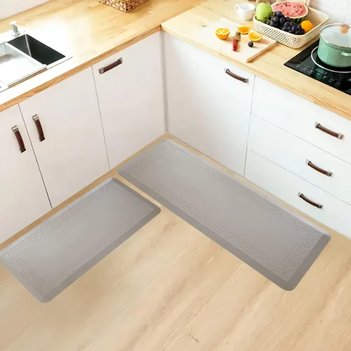 Vista 6 de Tapete de cocina cómodo, antifatiga y soporte adicional de 24 x 60 pulgadas, impermeable, largo, antideslizante, para escritorio de pie