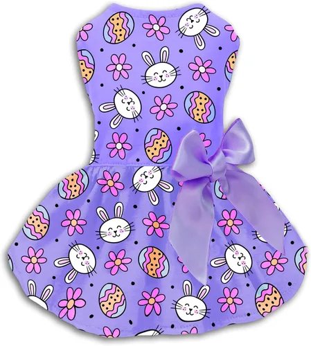 Vista 8 de Vestido de Halloween para perro, trajes de algodón para gatos, falda de calavera para niños pequeños y niñas, cachorros, mascotas y perros