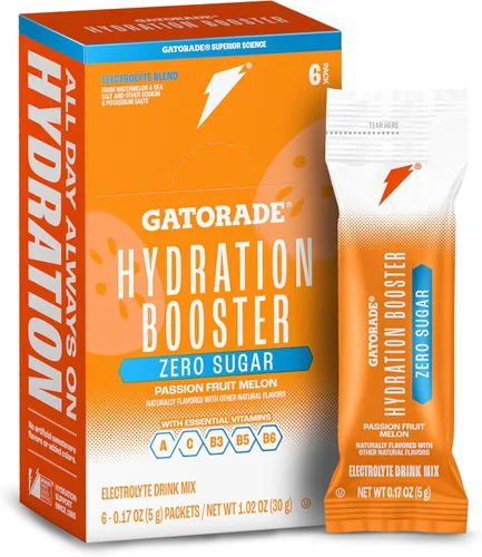 Vista 11 de Gatorade Hydration Booster Paquetes de Polvo de Mezcla de Bebida Electrolítica, Citrus Berry, Mezcla Avanzada de Electrolitos, Sin Colores Añadidos