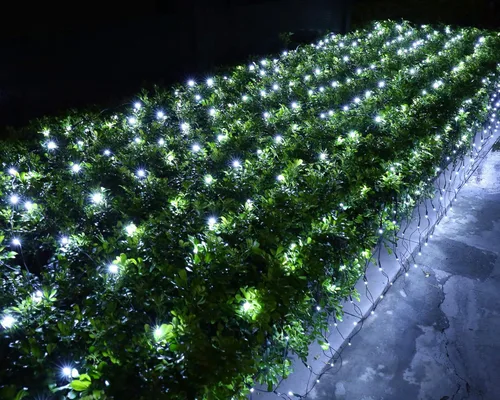 Vista 14 de Joomer - Luces navideñas de red, de 12 x 5 pies, 360 ledes, conectables e impermeables, con 8 modos y temporizador, para exterior, Navidad, Azul