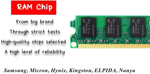 Vista 5 de Kit de 8 GB (4 x 2 GB) DDR2 800 Mhz Udimm RAM, Royemai DDR2-800U PC2-6400 2GB 1.8V CL6 240-pin 2Rx8 Non-ECC Unbuffered Desktop Computer Módulos