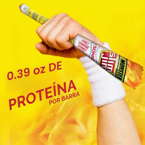 Vista 6 de Slim Jim Monster Jerky - Palitos de carne con sabor a queso sónico de chile