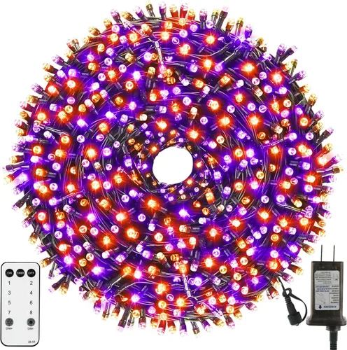 Vista 16 de Guirnalda de luces de Navidad para interiores y exteriores, luces para árbol de Navidad, con certificación UL, función de memoria con enchufe