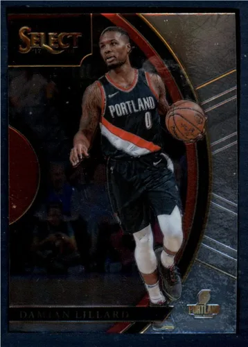 2017-18 Panini Select #9 Damian Lillard Portland Trail Blazers Concourse Basketball Card