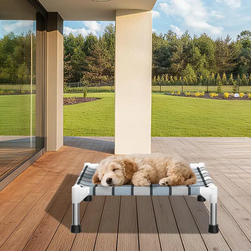 Vista 6 de Caghash Cama elevada para perros al aire libre, cama elevada para perros al aire libre, cama elevada para mascotas, cuna para el gusto