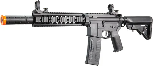 Vista 3 de Lancer Tactical Gen 3 M4 SD Nylon Polymer Airsoft AEG Gun con disparador rápido programable y Mosfet