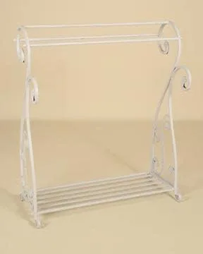 Vista 2 de Estante de edredón de metal Whitewash