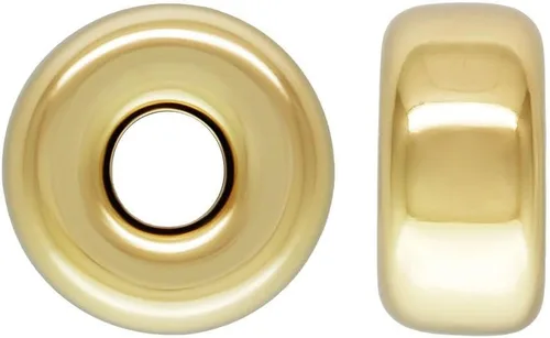 20pcs Adabele Real 1/20 14K Gold Filled 3.2mm (0.12 Inch) Round Rondelle Bead Small Tiny Beads Spacer (Hole 1mm) Non Tarnish for DIY Craft Jewelry