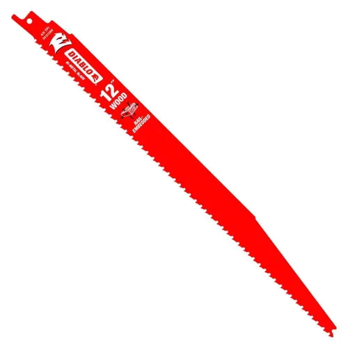 Vista 8 de Diablo - Hoja de sierra recíproca bimetálica para madera con clavos - Diseño de dientes variables - 12 pulgadas de longitud, 4/6 TPI - DS1212BW