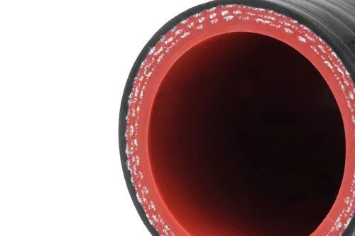 Vista 2 de HPS Calentador de derivación de tapa de refrigerante de silicona reforzada de 3 capas de alta temperatura negra de 3/8" (9.5 mm), longitud