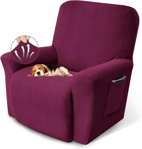 Vista 9 de KEKUOU Fundas para silla reclinable, fundas elásticas para sillón reclinable, fundas para sofá reclinable, 1 pieza de protector de muebles con parte