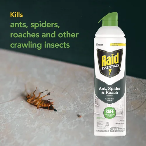 Vista 6 de Raid Essentials Ant Spider & Roach Killer, seguro para niños y mascotas, para uso en interiores, 10 onzas (paquete de 3)
