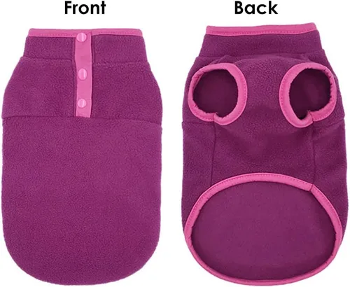 Vista 3 de Suéter de forro polar para perro, chaleco suave para perro, ropa sin mangas para cachorros, ropa de invierno para clima frío, chaqueta para perros