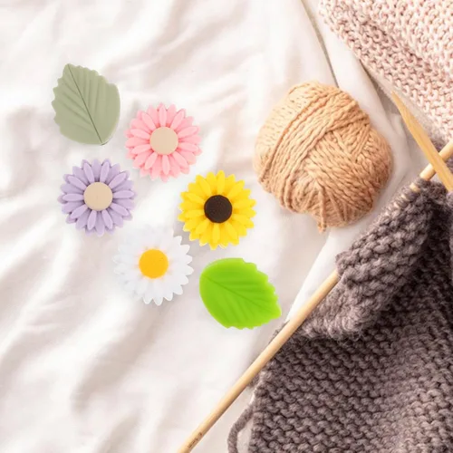 Vista 2 de EXCEART Protectores de aguja de tejer limas, protectores de aguja de coser, cubierta de aguja de tejer, cubierta protectora de punta de aguja