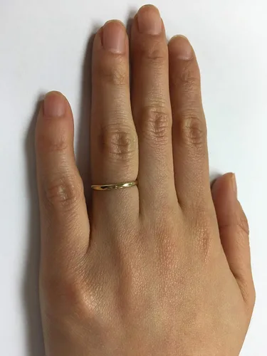 Vista 4 de Anillo de boda de 10 quilates oro amarillo blanco o rosa comodidad ligera y sencilla tamaño 2 mm