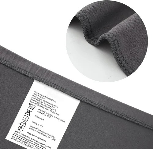 Vista 7 de Fuloon - Juego de 4 fundas protectoras para sillas de comedor, elásticas, removibles, lavables, cortas, para hoteles, comedores, ceremonias