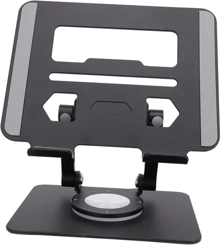 Vista 2 de POCREATION Adjustable Tablet Stand Tablet Holder with 360 Rotating Base & Foldable Design for 5.8 to 12.9 Inch EReaders (Black)