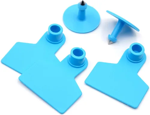 Etiquetas de oído en blanco, 100 tarjetas de identificación de ganado, etiquetas de oído en blanco para ganado, vaca, cerdo, cabra, oveja, perro