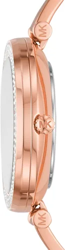 Vista 2 de Michael Kors Reloj Carey de tres manos de acero inoxidable tono oro rosa MK4435 para mujer