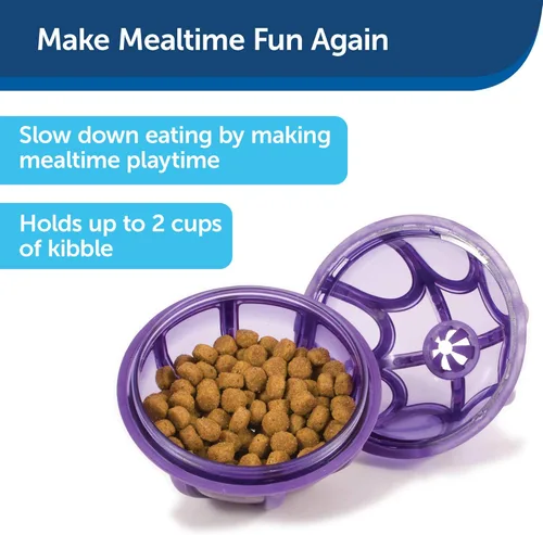 Vista 2 de PetSafe Busy Buddy Kibble Nibble juguete para perro dispensero de comida, S, Púrpura
