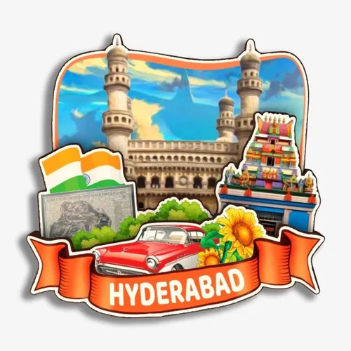 Vista 15 de Hyderabad India - Imán de madera para nevera, colección 3D, madera 3D, hecho a mano, recuerdos de la ciudad, imán para nevera, decoración del hogar